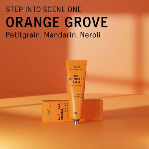 AKT Deodorant Balm - Award-Winning Natural Formula | Plastic-Free & Aluminum-Free | 50ml Orange Grove