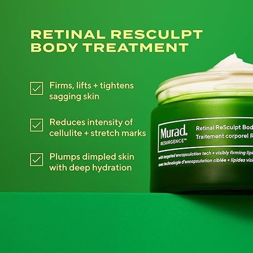 Murad Retinal Body & Night Treatment Combo - ReSculpt Skin & Reduce Cellulite, Wrinkles, Stretch Marks | Set of 2