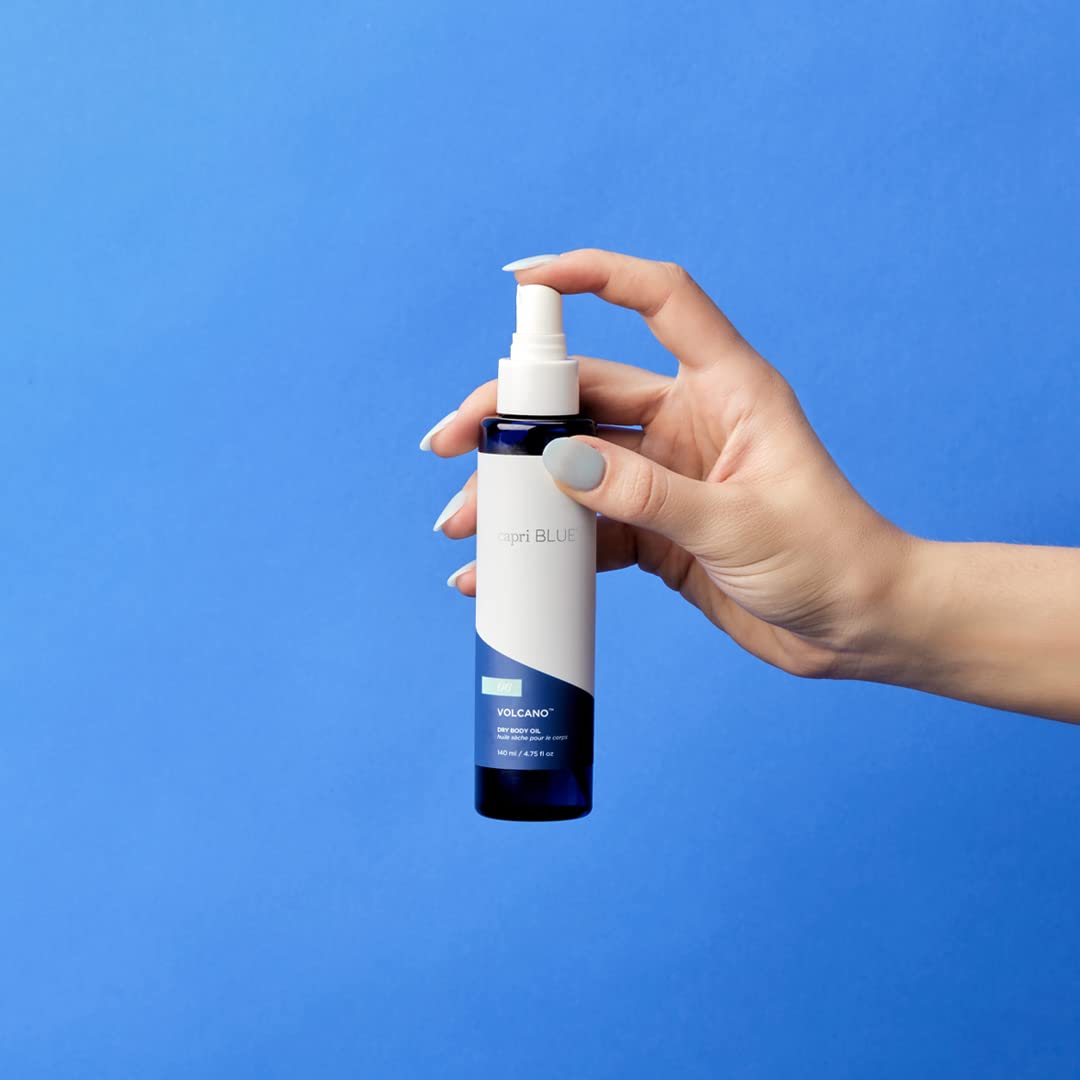 Capri Blue Dry Body Oil Spray - Nourishing Moisturizer with Vitamin E & Jojoba - Luxury Volcano Scent, 4.75 oz