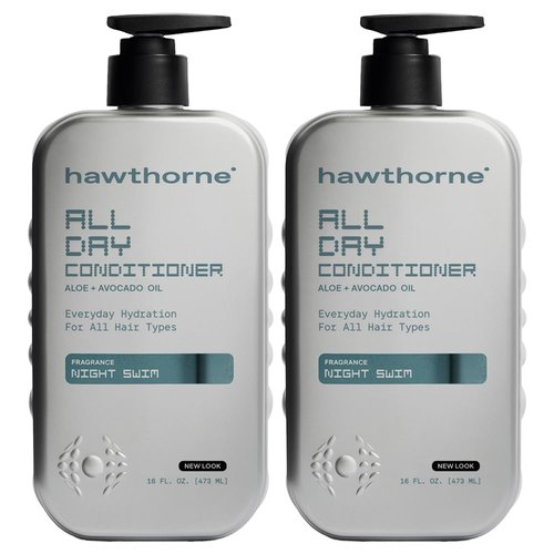 Hawthorne Men's Conditioner - Sulfate & Paraben Free with Argan & Coconut Oil | Night Swim Scent, 16 fl. oz. 2-Pack