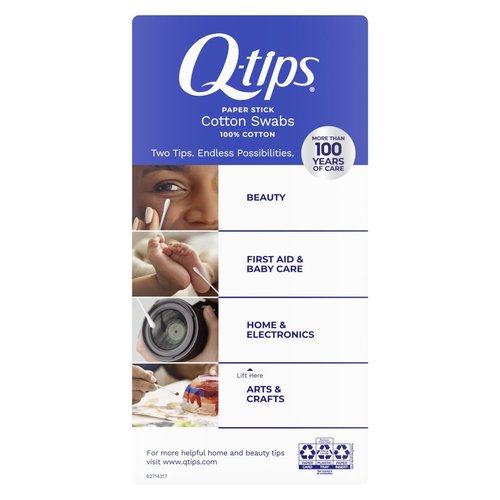 Q-tips Cotton Swabs - 100% Cotton Hygiene & Beauty Care | 375 Count Pack