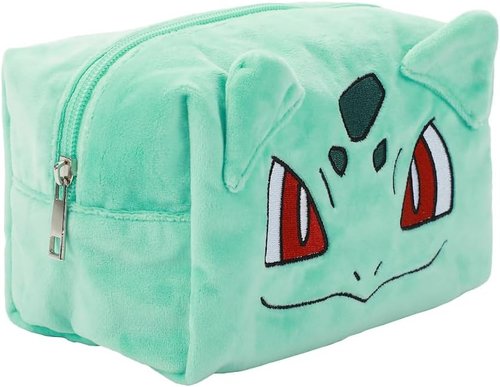 Bioworld Pokémon Bulbasaur Green Cosmetic Tote - Stylish 8" Toiletry Organizer