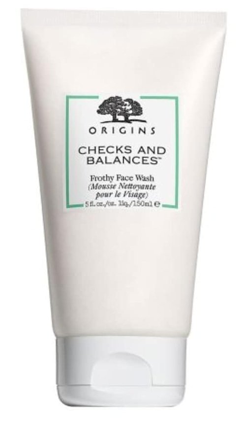 Origins Checks and Balances Frothy Face Wash - Gently Cleanses All Skin Types with Mint