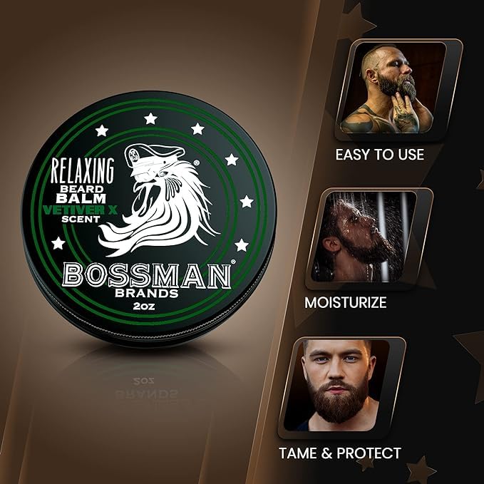 Bossman Beard Oil Jelly and Relaxing Beard Balm Combo - Vetiver X Scent