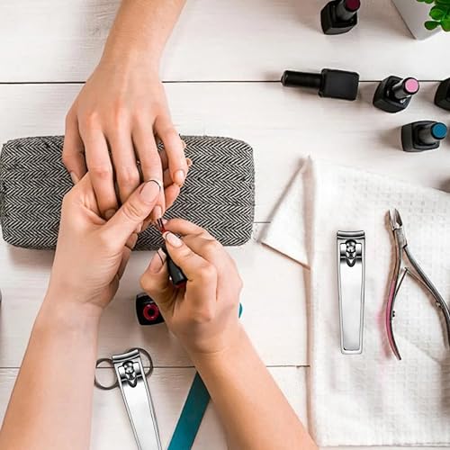 10 Pack Straight Nail Clippers Bulk,Sharp Blade Toe Nail Clippers Fingernail & Toenail Nail Clipper in Bulk,Nail Supplies Manicure Tools for Women Man Adult Homeless Care