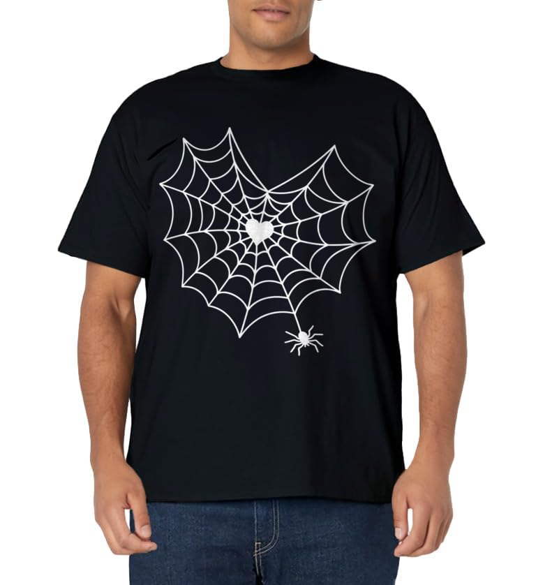 Halloween Heart Spider Web Costume T-Shirt