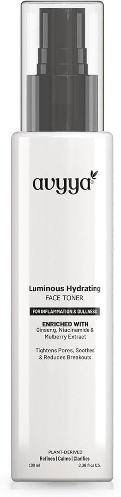 Regine Switzerland Luminous Hydrating Face Toner - Ginseng & Niacinamide for Brightening & Pore Tightening | 3.38 fl oz