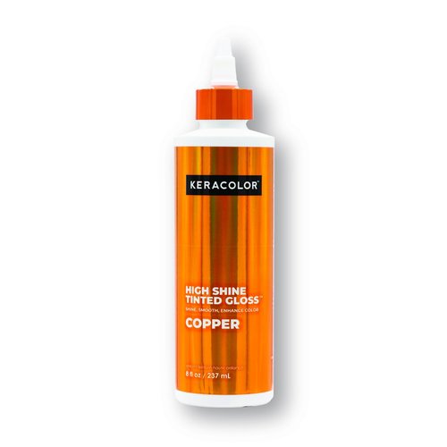 Keracolor High Shine Tinted Hair Gloss - Sheer Color-Enhancing In-Shower Treatment, Copper, 8 Fl Oz