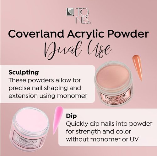 Coverland Acrylic Nail Powder - 'A Not So Silent Night' Limited Edition for Nail Design & Sculpting - 1.5 Oz