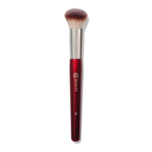 BK Beauty 116 Small Round Complexion Brush - Precision Makeup Tool for Cream Blush, Contour & Foundation, Vegan Bristles