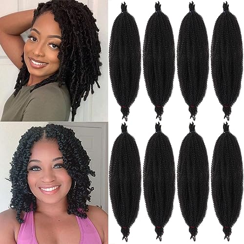 COOKOO Pre-Separated Springy Afro Twist Hair Soft Synthetic Marley Crochet Braiding Hair For Passion Twist Hair For Poppin Spring Twist Hair For Black Women