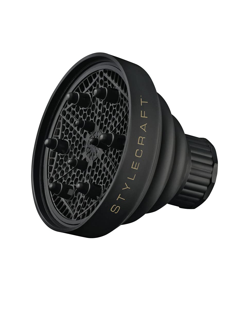StyleCraft Professional Hair Dryer Diffuser - Universal Fit for Most Hair Dryers | Enhance Curl Definition