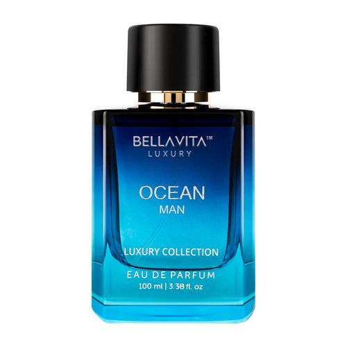Bellavita Luxury OCEAN Eau de Parfum | 100 ml (3.4 fl.oz.) | Perfume for Men | Fresh, Bergamot, Lily of the Valley, and AMber Notes | Long Lasting Men's Fragrance