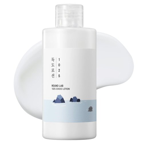 ROUND LAB 1025 Dokdo Lotion | Lock in moisture, Triple Hyaluronic Acid, Emulsion, Long lasting hydration, Calming Lotion for sensitive skin (6.76fl.oz)
