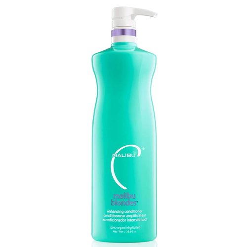 Malibu C Blondes Enhancing Conditioner - Hydrating Formula for Natural & Processed Blondes | Protects Against Discoloration & Damage