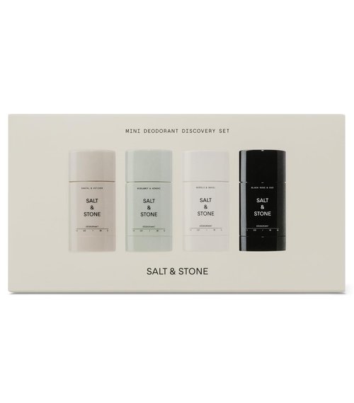 Salt & Stone Aluminum-Free Deodorant - Extra Strength 48-Hour Protection for All | Mini Discovery Set with Seaweed Extracts & Niacinamide
