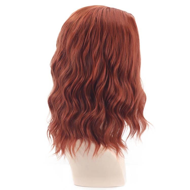 MAGQOO Dark Orange Wig Ginger Wig Short Curly Wavy Bob Wigs Women Girls Ginger Hair Wigs Synthetic Heat Resistant Halloween Cosplay Party Wig with Wig Cap