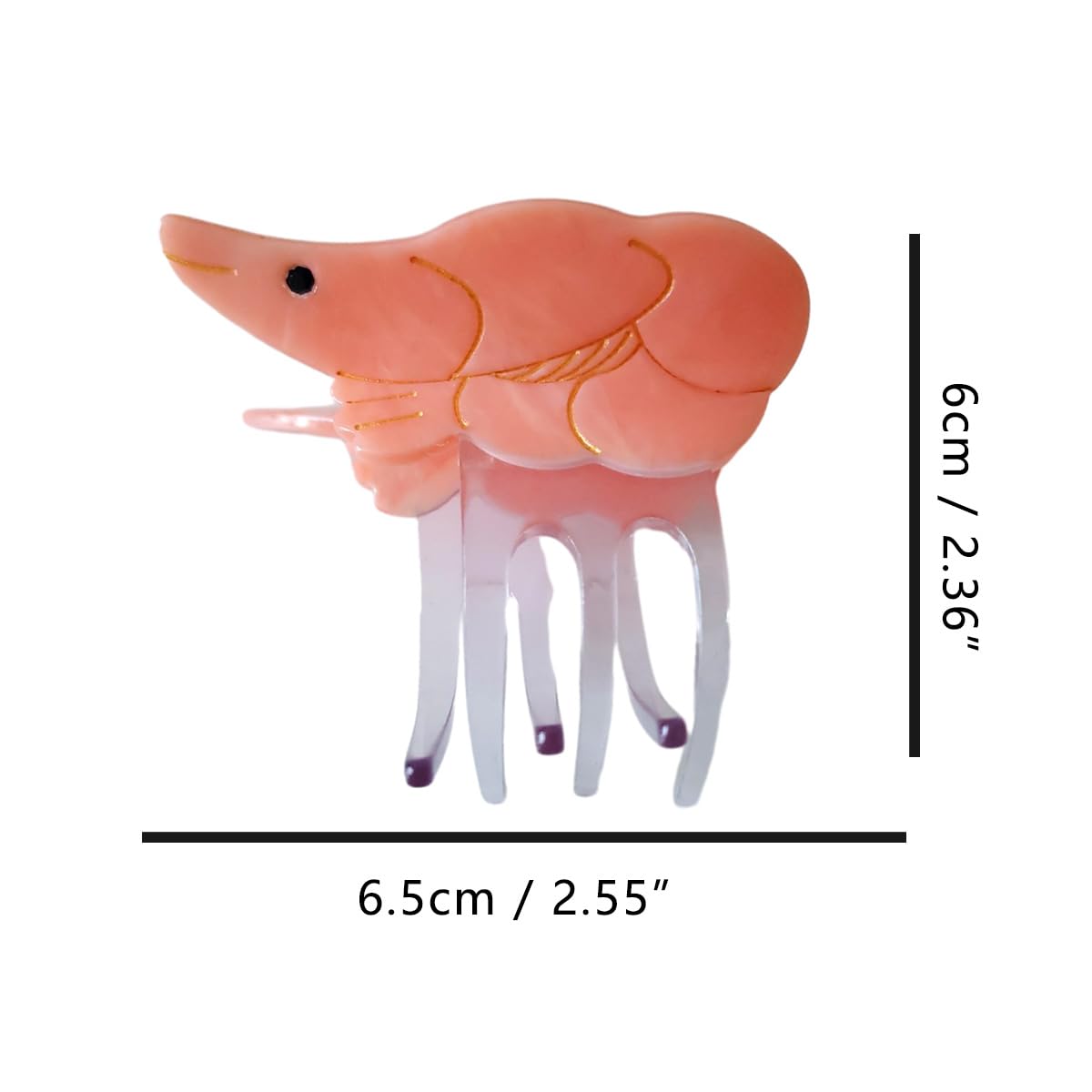 Shrimp Claw Clip,Acetate Hair Clips,Small Claw Clips for Women