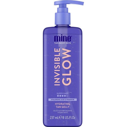 MineTan Clear Self Tanning Gel - Super Dark Invisible Tan for Face & Body | Hydrating, Quick Apply, 8 Fl Oz