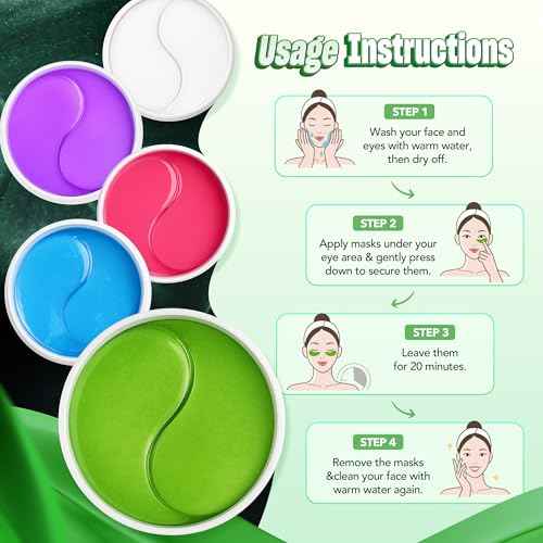 Aloe Under Eye Patches - 60 Pack for Puffy Eyes, Dark Circles, Bags, Wrinkles & Anti-Aging with Hydrolyzed Collagen & Hyaluronic Acid