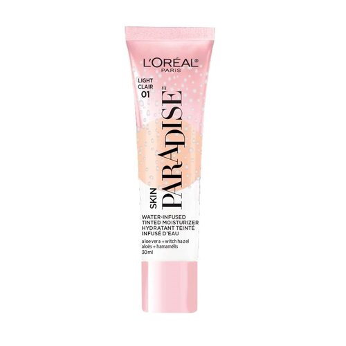 L'Oreal Paris Skin Paradise Tinted Moisturizer - Lightweight, Water-Infused SPF 19 for Glowing Skin | Light 01, 1 fl oz