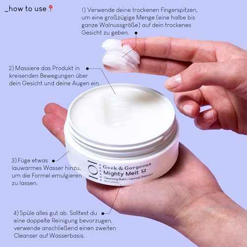 Geek & Gorgeous ? Mighty Melt Cleansing Balm ? Removes Waterproof Makeup & Sunscreen ? Gentle for All Skin Types ? 3.31 oz