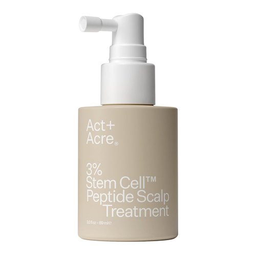 Act+ Acre Cold Processed Stem Cell Peptide Treatment - Boost Hair Density with Grape Stem Cells & Caffeine | Vegan & Fragrance-Free | 3 Fl Oz