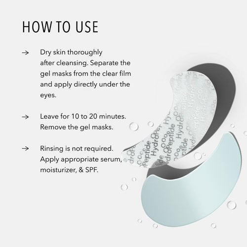 HydroPeptide PolyPeptide Eye Masks - Line-Lifting Hydrogel Patches for Firmer Skin & Dark Circles | 8 Treatments