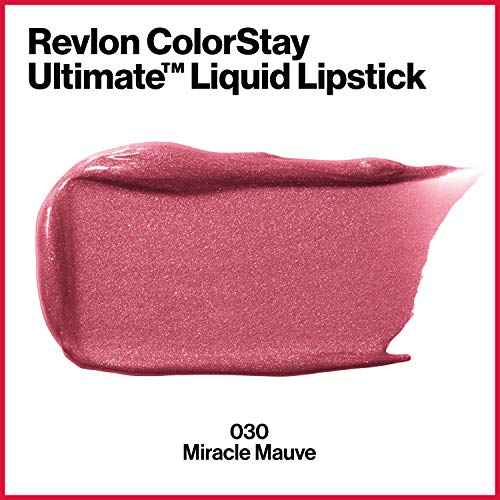 Revlon ColorStay Ultimate Liquid Lipstick, Longwear Rich Lip Colors, Wears for Up to 24 Hours, Satin Finish, 030 Miracle Mauve, 0.1 fl oz