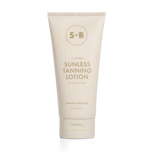 SUGARED + BRONZED Sunless Tanning Lotion - Hydrating Self Tanner for Face & Body | Travel Size, 3 Fl Oz
