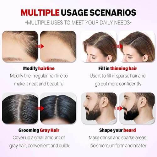 Acomler Instantly Root Cover Up Powder - Hairline Shadow, Touch Up for Thinning, Grey Hair, Eyebrows, Beard Line, Bald Spots (Auburn)