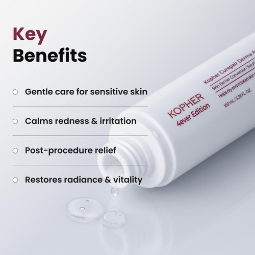 Kopher Curepair Derma Facial Serum Spray Mist 4ever, with 10GF Skin Renewal & Brightening Ampoule for Sensitive Skin - Reduces Wrinkles, Improves Skin Tone, Korean Skincare (3.38 fl.oz.)