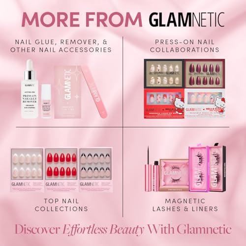 Glamnetic Super Strong Brush On Nail Glue | Brush Tip Applicator, Mess Free, Travel Friendly, Vegan | Durable & Long-Lasting | .24 fl. oz.