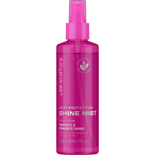 Lee Stafford Heat Protectant Spray | Styling Collection - Frizz Control Thermal Defense Shine Mist for Daily Use, Flat Iron & Blow Dry Safe, 6.7 Fl Oz