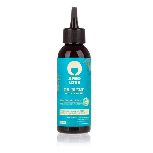 Afro Love | Afro Oil Blend Leave-In for Curly Hair - 4oz | Moisturizes & Conditions with Hemp, Sacha Inchi & Castor Oil