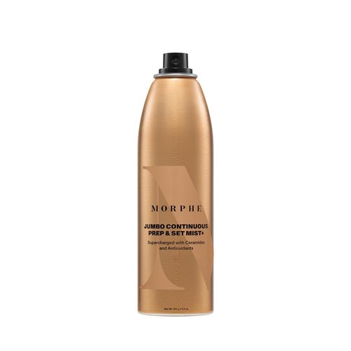 Morphe Jumbo Continuous Prep & Set Face Mist - Hydrating Makeup Setting Spray with Ceramides & Antioxidants | 6.5 oz