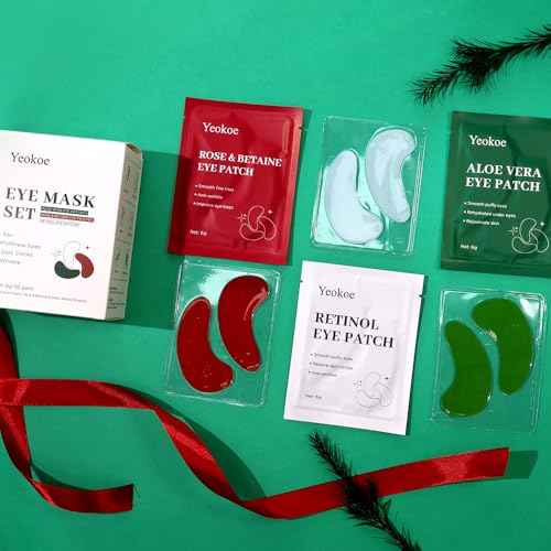 Under Eye Patches For Puffy Eyes and Dark Circles Wrinkle,30 Pairs Face Masks SkinCare With Retinol Serum,Aloe Vera,Rose Betaine