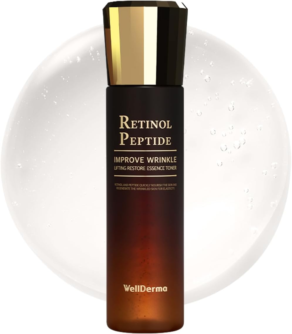 WellDerma Retinol Peptide Restore Essence Toner - Hydrating & Balancing 150mL with Collagen & Niacinamide