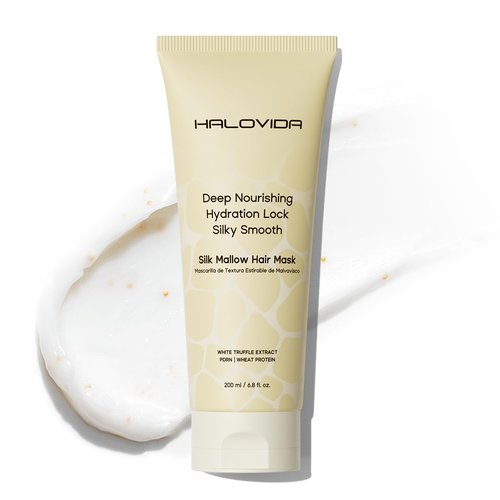 HALOVIDA Hair Mask - Deep Conditioning Treatment with Olive Oil & White Truffle for Damaged Hair | 6.8 fl oz