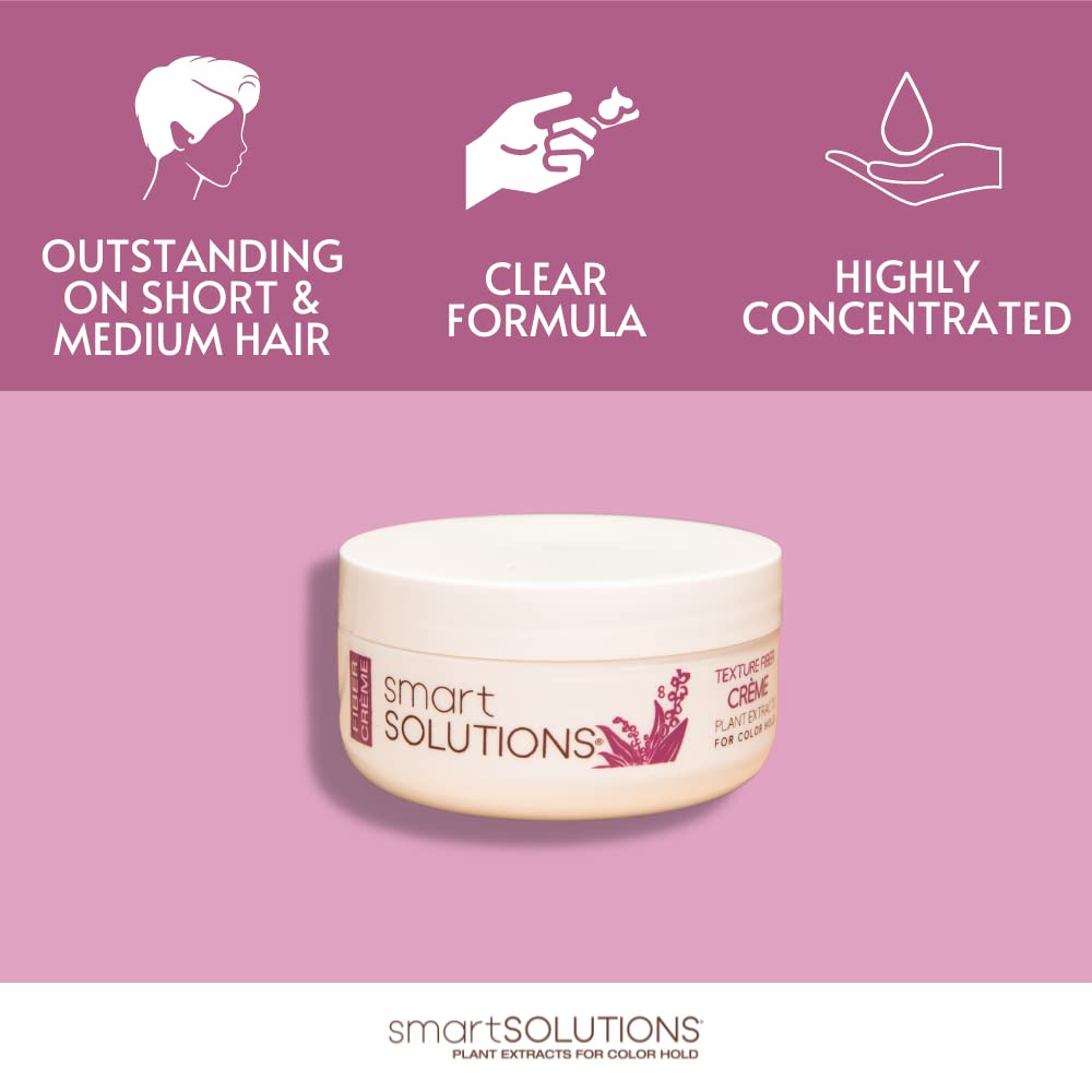 SMART SOLUTIONS Texture Fiber Creme - Ultra Control for Short Hair | 2 oz with Natural Shine