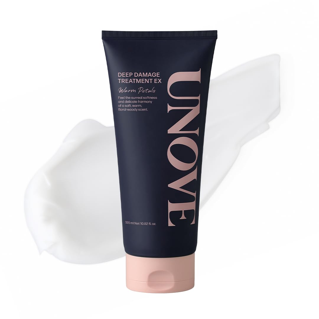 UNOVE Deep Damage Repair Hair Mask - Protein Treatment for Dry, Frizzy Hair | Deep Conditioning & Keratin | Warm Petal, 10.82 fl oz