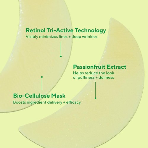 Murad Retinol Youth Renewal Eye Masks - No-Slip Bio-Cellulose Under Eye Patches for Lines & Puffiness