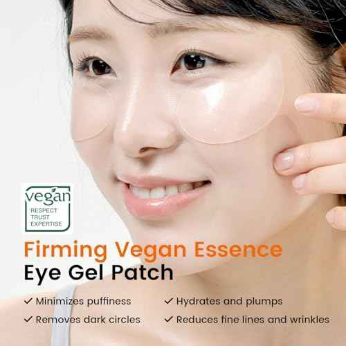 Caffeine Under Eye Patches: 30 Pairs Korean Hydrogel Eye Masks for Dark Circles Puffiness Relief with Niacinamide Hyaluronic Acid - Undereye Brightening Hydrating Anti-Wrinkle Treatment