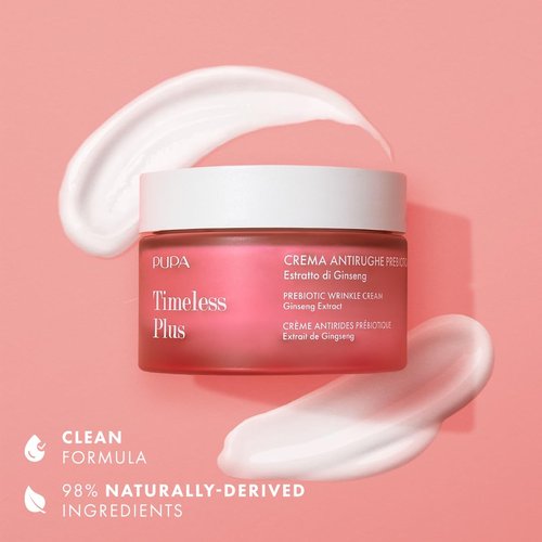 PUPA Milano Timeless Plus Prebiotic Wrinkle Cream - Rich Formula Reduces Aging Signs - 1.69 Oz