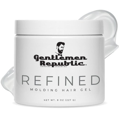 Gentlemen Republic 8oz Refined Hair Gel - Professional 24-Hour Shine & Hold | Humidity Resistant, Alcohol-Free