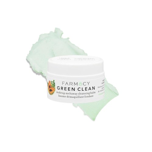 Farmacy Green Clean Makeup Remover Balm - Waterproof Oil Cleanser for Face | Hydrates & Softens Skin with Super Greens & Papaya (12ml)
