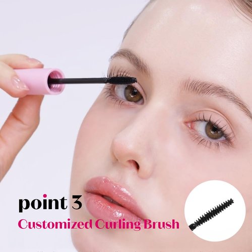 ETUDE Curl Fix Mascara - Long-Lasting, Waterproof Lash Mascara for Strong Curl - Black (0.27 Fl Oz)