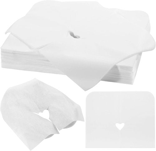 DIMEGON Disposable Face Cradle Covers - 500PCS Massage Headrest Cushion for Beauty Salons