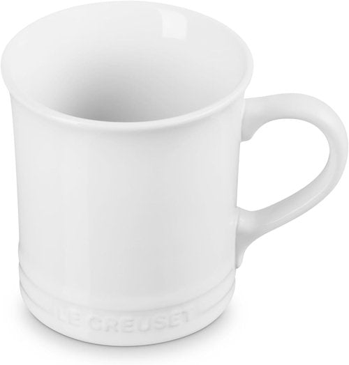 Le Creuset Enamel On Steel Demi Kettle - 1.25 Qt Kettle & Set of 2 Stoneware Mugs, White