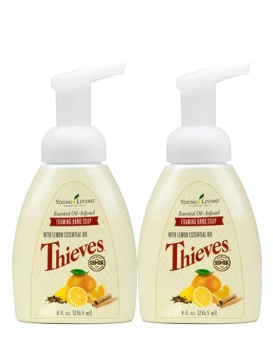 Young Living Thieves Foaming Hand Soap - Natural Essential Oil Moisturizing Wash | 8 fl oz - 2 Pack